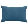 Kanapé párnák 2 pcs Kék 60 x 40 cm Bársonyos szövet