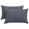 Kanapé párnák 2 pcs Sötétszürke 60 x 40 cm Bársonyos szövet