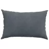 Kanapé párnák 2 pcs Sötétszürke 60 x 40 cm Bársonyos szövet