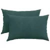 Kanapé párnák 2 pcs Sötétzöld 60 x 40 cm Bársonyos szövet