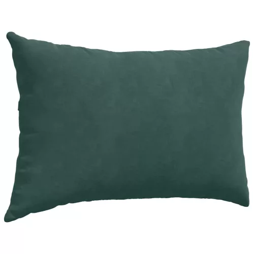 Kanapé párnák 2 pcs Sötétzöld 60 x 40 cm Bársonyos szövet