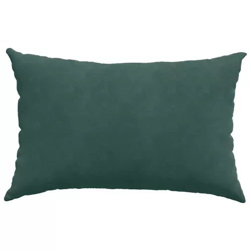 Kanapé párnák 2 pcs Sötétzöld 60 x 40 cm Bársonyos szövet