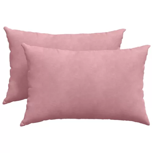 Kanapé párnák 2 pcs Rózsaszín 60 x 40 cm Bársonyos szövet