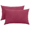 Kanapé párnák 2 pcs Bordó 60 x 40 cm Bársonyos szövet