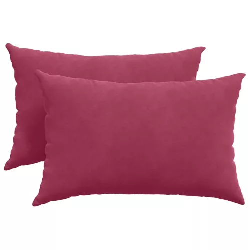 Kanapé párnák 2 pcs Bordó 60 x 40 cm Bársonyos szövet