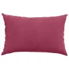 Kanapé párnák 2 pcs Bordó 60 x 40 cm Bársonyos szövet