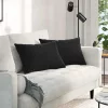 Kanapé párnák 2 pcs Fekete 60 x 40 cm Bársonyos szövet