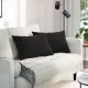 Kanapé párnák 2 pcs Fekete 60 x 40 cm Bársonyos szövet