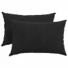 Kanapé párnák 2 pcs Fekete 60 x 40 cm Bársonyos szövet