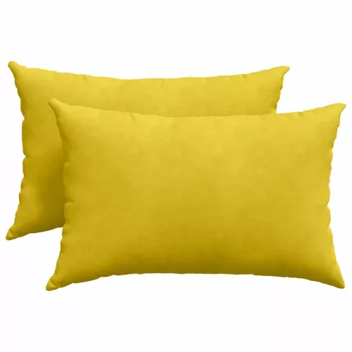 Kanapé párnák 2 pcs Sárga 60 x 40 cm Bársonyos szövet