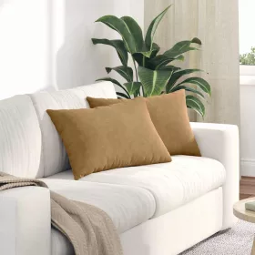 Kanapé párnák 2 pcs Barna 60 x 40 cm Bársonyos szövet