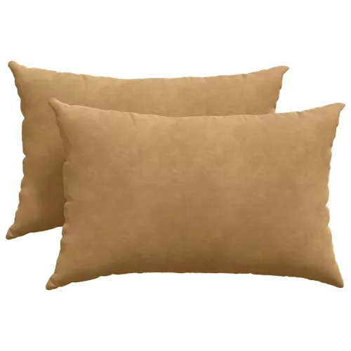 Kanapé párnák 2 pcs Barna 60 x 40 cm Bársonyos szövet