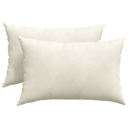 Kanapé párnák 2 pcs Krém 60 x 40 cm Bársonyos szövet