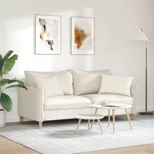 Kanapé párnák 2 pcs Krém 60 x 40 cm Bársonyos szövet