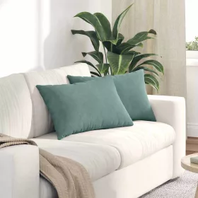   Kanapé párnák 2 pcs Tengeri Zöld 60 x 40 cm Bársonyos szövet