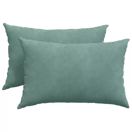 Kanapé párnák 2 pcs Tengeri Zöld 60 x 40 cm Bársonyos szövet