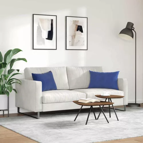 Kanapé párnák 2 pcs Rendőrségi kék 60 x 40 cm Bársonyos szövet
