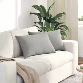 Kanapé párnák 2 pcs Világosszürke 60 x 40 cm szövet