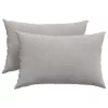 Kanapé párnák 2 pcs Világosszürke 60 x 40 cm szövet