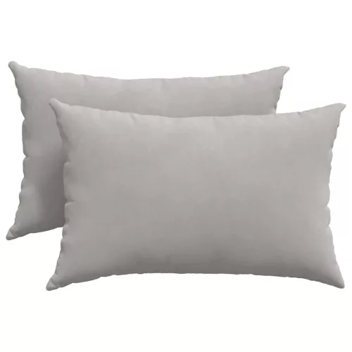 Kanapé párnák 2 pcs Világosszürke 60 x 40 cm szövet