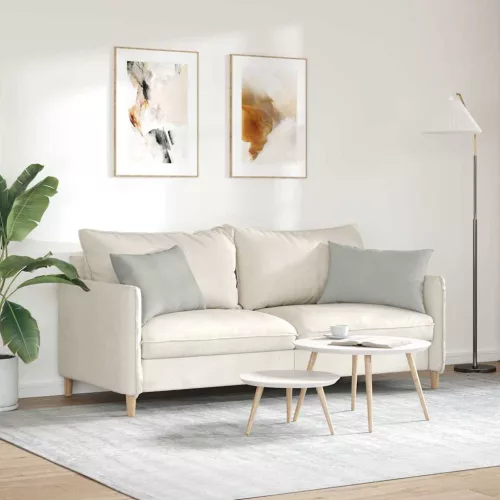 Kanapé párnák 2 pcs Világosszürke 60 x 40 cm szövet