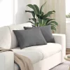 Kanapé párnák 2 pcs Sötétszürke 60 x 40 cm szövet