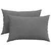 Kanapé párnák 2 pcs Sötétszürke 60 x 40 cm szövet