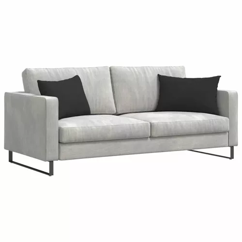 Kanapé párnák 2 pcs Fekete 60 x 40 cm szövet
