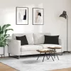 Kanapé párnák 2 pcs Fekete 60 x 40 cm szövet