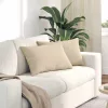 Kanapé párnák 2 pcs Krém 60 x 40 cm szövet