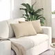 Kanapé párnák 2 pcs Krém 60 x 40 cm szövet
