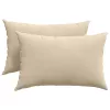 Kanapé párnák 2 pcs Krém 60 x 40 cm szövet
