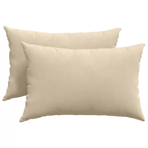 Kanapé párnák 2 pcs Krém 60 x 40 cm szövet