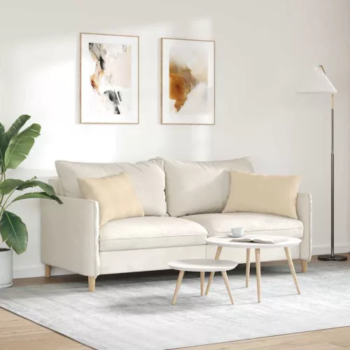 Kanapé párnák 2 pcs Krém 60 x 40 cm szövet