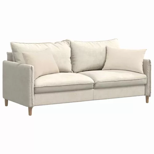 Kanapé párnák 2 pcs Bézs 60 x 40 cm szövet