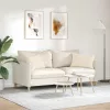 Kanapé párnák 2 pcs Bézs 60 x 40 cm szövet