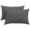 Kanapé párnák 2 pcs Sötétszürke 60 x 40 cm Bársonyos szövet