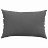 Kanapé párnák 2 pcs Sötétszürke 60 x 40 cm Bársonyos szövet