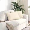 Kanapé párnák 2 pcs Krém 60 x 40 cm Bársonyos szövet