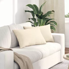 Kanapé párnák 2 pcs Krém 60 x 40 cm Bársonyos szövet