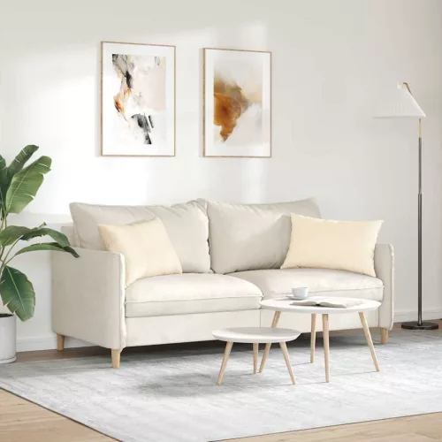 Kanapé párnák 2 pcs Krém 60 x 40 cm Bársonyos szövet