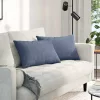 Kanapé párnák 2 pcs Kék 60 x 40 cm Bársonyos szövet