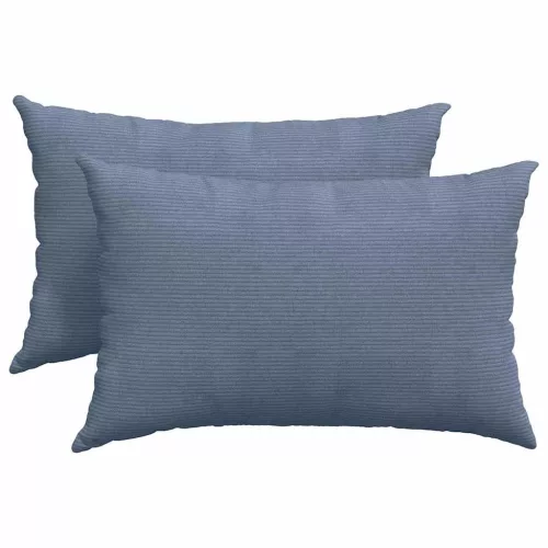 Kanapé párnák 2 pcs Kék 60 x 40 cm Bársonyos szövet