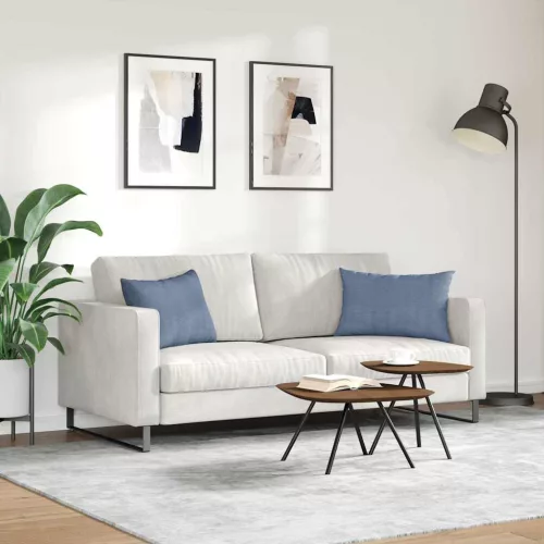 Kanapé párnák 2 pcs Kék 60 x 40 cm Bársonyos szövet