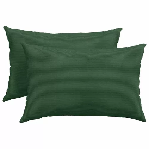 Kanapé párnák 2 pcs Sötétzöld 60 x 40 cm Bársonyos szövet