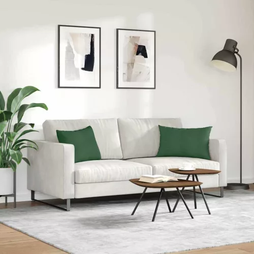 Kanapé párnák 2 pcs Sötétzöld 60 x 40 cm Bársonyos szövet