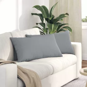 Kanapé párnák 2 pcs Világosszürke 80 x 40 cm szövet