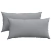 Kanapé párnák 2 pcs Világosszürke 80 x 40 cm szövet