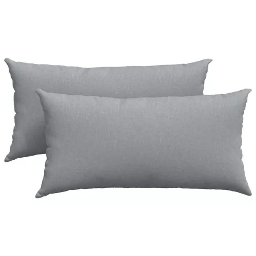 Kanapé párnák 2 pcs Világosszürke 80 x 40 cm szövet