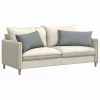Kanapé párnák 2 pcs Világosszürke 80 x 40 cm szövet